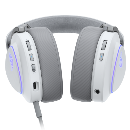 Gaming Wireless Headphones ASUS ROG Delta II White - USB-C, Aura Sync RGB