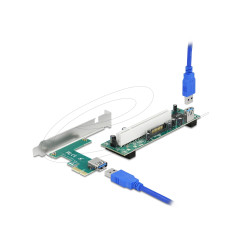 Delock Riser card PCI Express Card x 1 към 1 x PCI 32 Bit Slot с кабел 60 cm