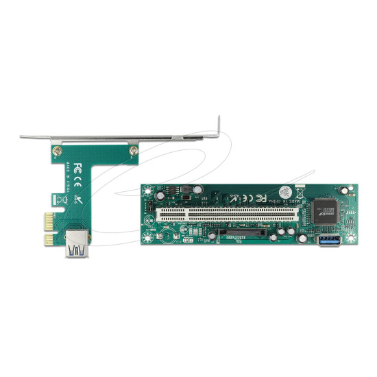 Delock Riser card PCI Express Card x 1 към 1 x PCI 32 Bit Slot с кабел 60 cm