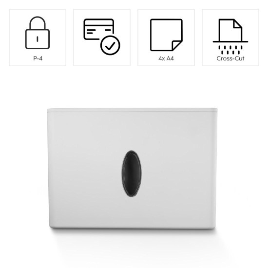 Hama “Safe X40-W” Document Shredder, Shredder with Security Level P4 T4 E3