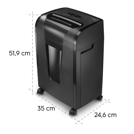 Hama “Prime M100” Document Shredder, Shredder with Security Level P5 T5 E4