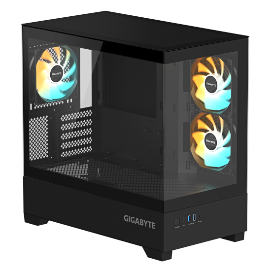 Case GIGABYTE C201 PANORAMIC mATX + 3 ARGB Fans