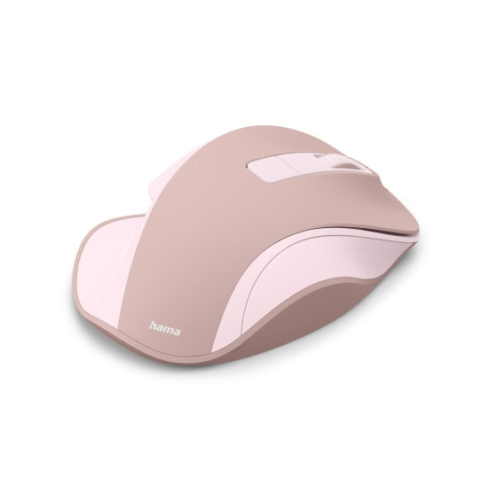 Hama “WM-500” Wireless Mouse, Ergonom., 6 Buttons, W/O Click Noise, Battery, pink