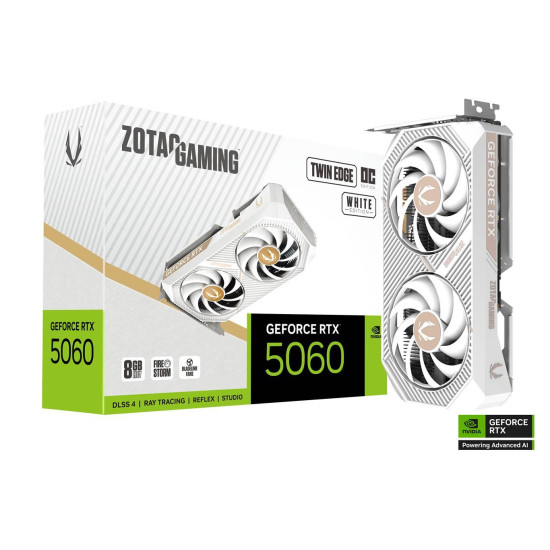 Graphic card ZOTAC GAMING RTX 5060 Twin Edge OC White Edition 8GB GDDR7