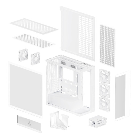Case Arctic Xtender VG - White Mid-Tower