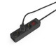 Hama Power Strip, 3-Way, with Switch, 1.4 m, black