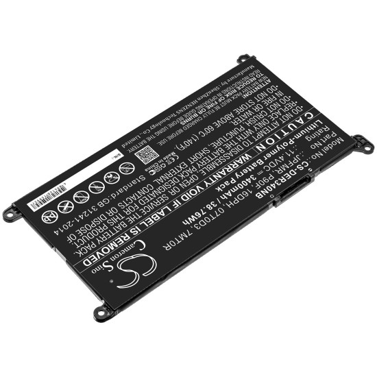 Laptop Battery for Dell Inspiron13MF Pro-D1508TS, Inspiron 14 5485, Vostro 15 5581, 01VX1H 11,4V 3400mAh CAMERON SINO