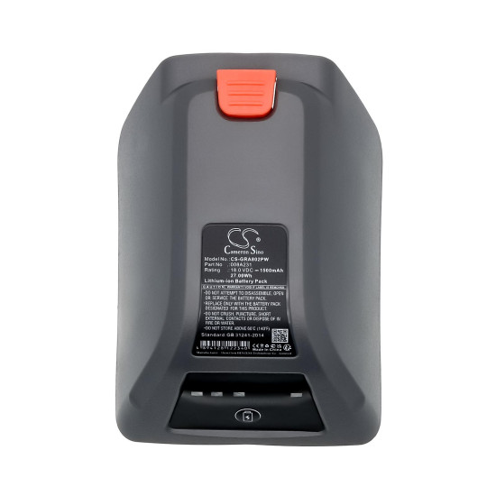 Battery for irrigation system computer Gardena 8025-20 Comfort Wand-Schlauchbox 35 roll-up automatic Li  LiIon 18V 1500mAh Cameron Sino