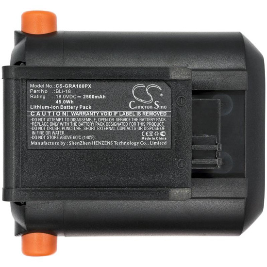 Battery for rechargeable trimmer Gardena 881, 8866, Accu Hedge Trimmer EasyCut Li-18/50  LiIon 18V 2500mAh Cameron Sino