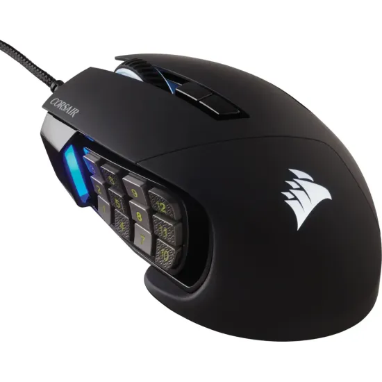 Геймърскa мишка оптична Corsair Scimitar Elite RGB, PMW3391 USB