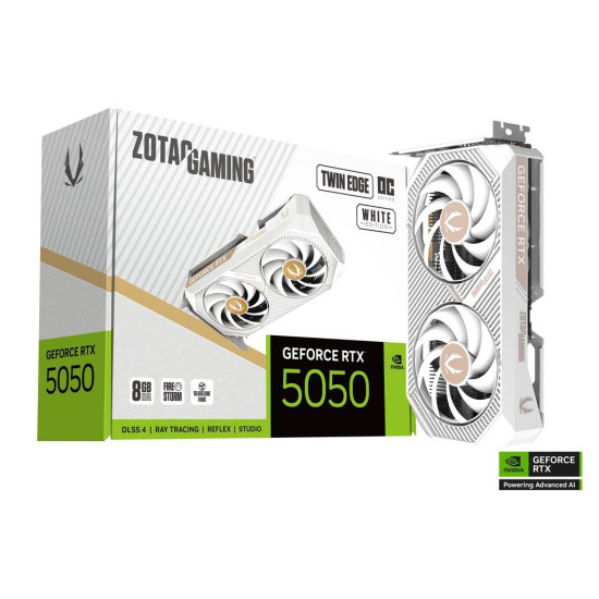 Graphic card ZOTAC GAMING RTX 5050 Twin Edge White Edition OC 8GB GDDR6