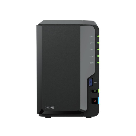 Synology DS225+, за 2 диска, Intel Celeron J4125 , 2GB DDR4 SODIMM