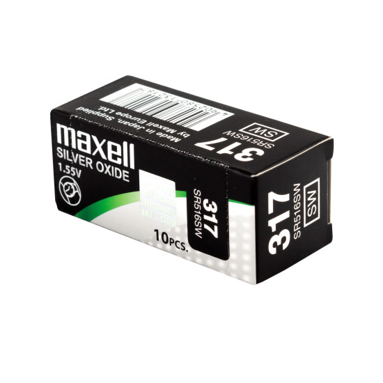 Button Battery Silver MAXELL SR516 SW /317/  1.55V
