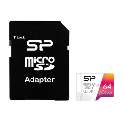 Memory card Silicon Power Elite Colorful 64GB, microSDXC, Class 10, SD Adapter