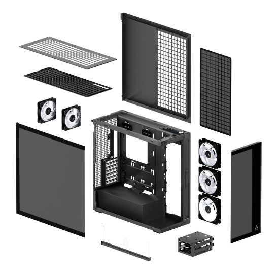 Arctic Case Xtender - Black Mid-Tower