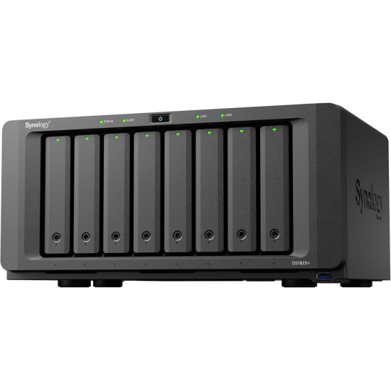 Мрежов сторидж Synology DS1825+, за 8 диска, AMD Ryzen V1500B, 8 GB DDR4