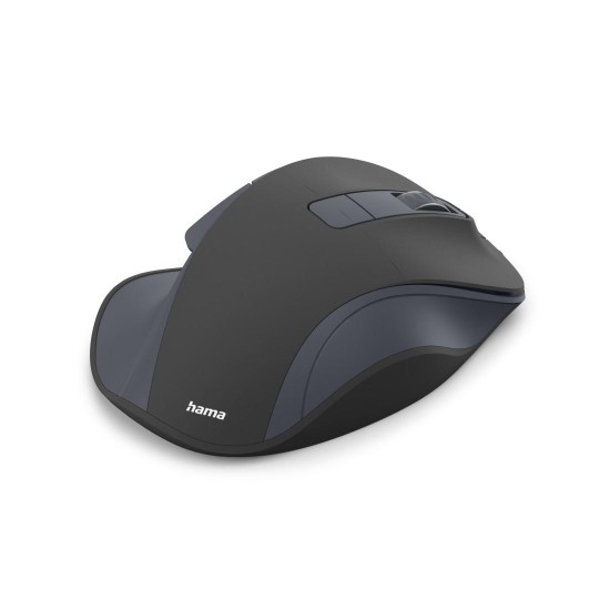 Hama “WM-500” Wireless Mouse, Ergonom., 6 Buttons, W/O Click Noise, Battery, blk