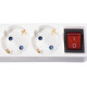 Hama Power Strip, 3-Way, with Switch, 1.4 m, white