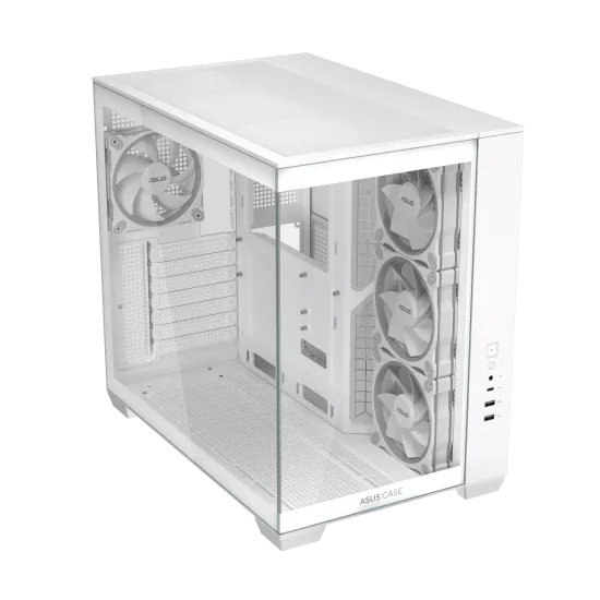 Case ASUS A32 PLUS Tempered Glass + 4 ARGB Fans - White
