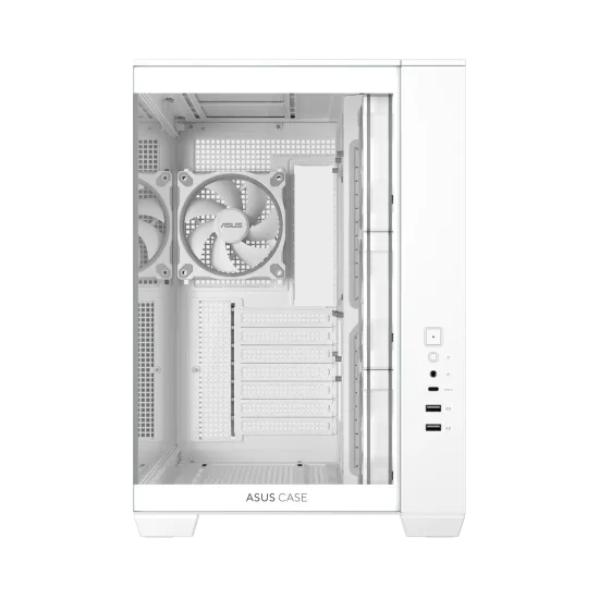 Case ASUS A32 PLUS Tempered Glass + 4 ARGB Fans - White