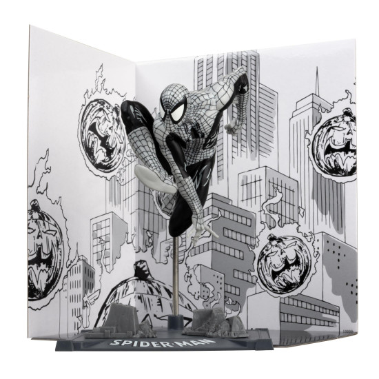 Figure FMarvel Spider-Man (Line Art) 1:10th Scale Collectible with Scene (Spider-Man #6) Gold Label