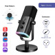 Desktop Microphone FIFINE AM8 Dynamic RGB XLR/USB- Black