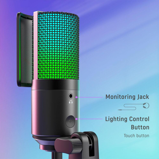 Desktop Microphone FIFINE K669 PRO2 RGB - Black