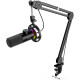 Microphone with Boom Arm FIFINE T658 Dynamic RGB - Black
