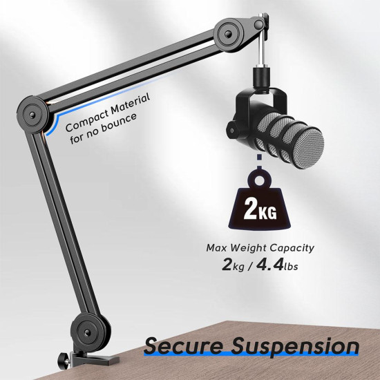 FIFINE BM63 Super Steady Full Metal Heavy Boom Arm Stand