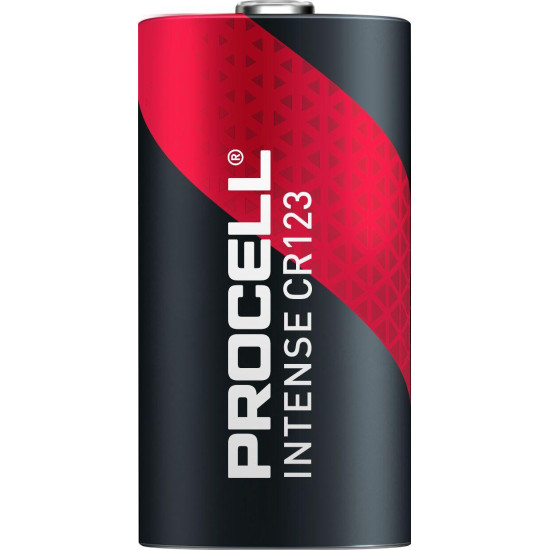 Battery lithium industrial CR123 3V  10 pcs in box PROCELL INTENSE DURACELL /price for 10 batteries/