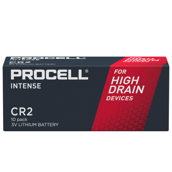 Battery lithium industrial CR2 3V  10 pcs in box PROCELL INTENSE DURACELL /price for 10 batteries/