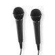 Hama “Karaoke” Dynamic Microphone, Jack Cable 2.5 m + Adap., On/Off, Set of 2