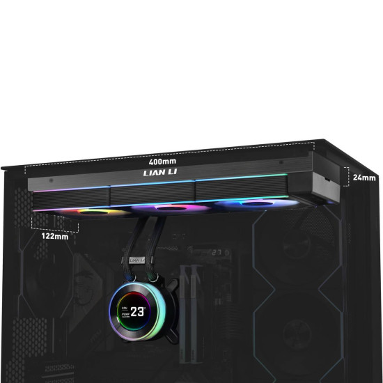 CPU Cooler Lian Li HydroShift II LCD-C 360CL ARGB - Black
