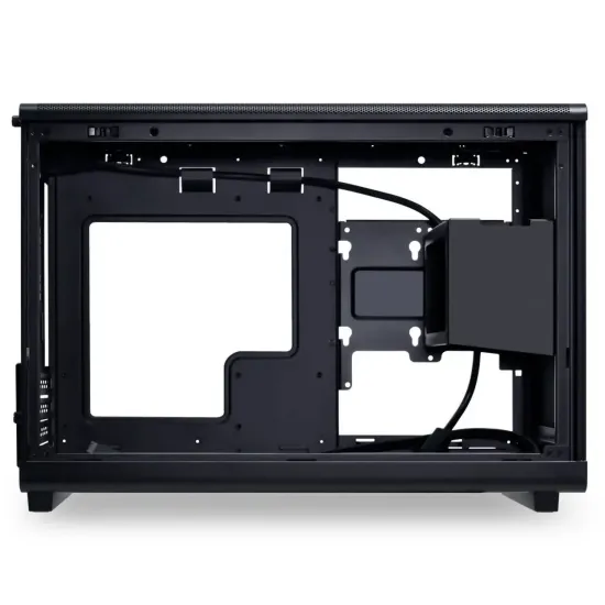 Кутия Lian Li DAN A3-mATX Wood Edition Black, Tempered Glass, Micro Tower