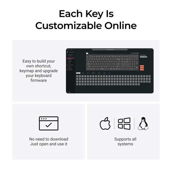 Mechanical Keyboard Keychron C2 Pro 8K QMK - Super Red Switch, Full Size