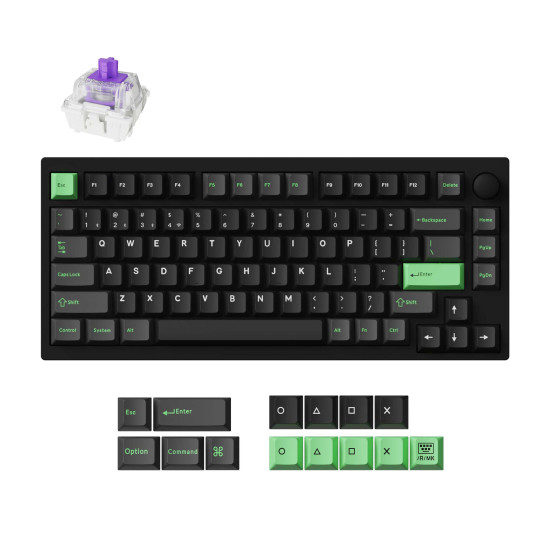 Безжична Механична клавиатура Lemokey P1 HE QMK 75% Black - HE Magnetic Switch