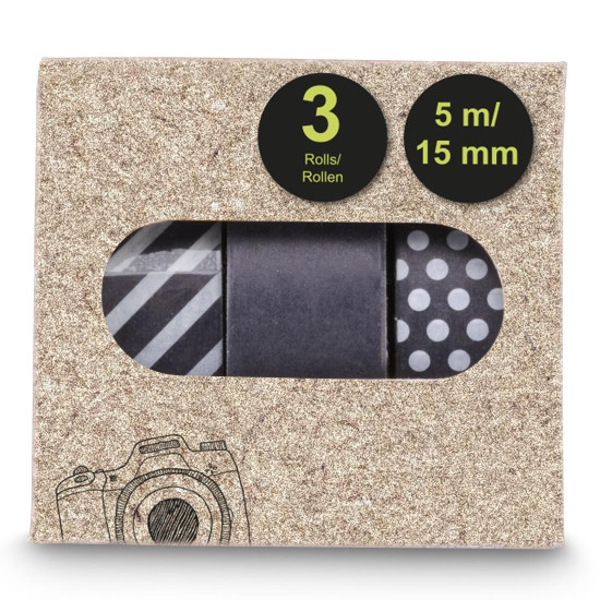 Hama Masking Tapes II, 1.5x500 cm, Various Motifs in Sets of 3