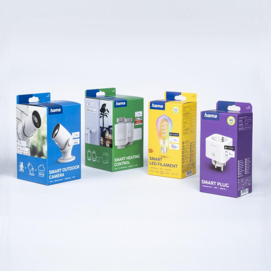 Hama Smart WLAN Socket, Matter, Voice and App-Controlled, Retrofittable, 3680 W