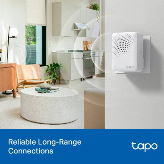 TP LINK smart hub with doorbell H100, alarm, coordinates with Tapo smart sensors, connects up to 64 smart devices, doorbell, Wi-Fi