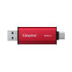 Kingston Dual USB-A/C Portable SSD 512GB - Black/Red