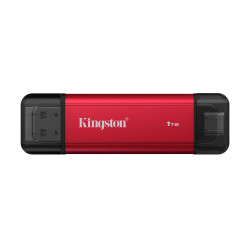 Kingston Dual USB-A/C Portable SSD 1TB - Black/Red