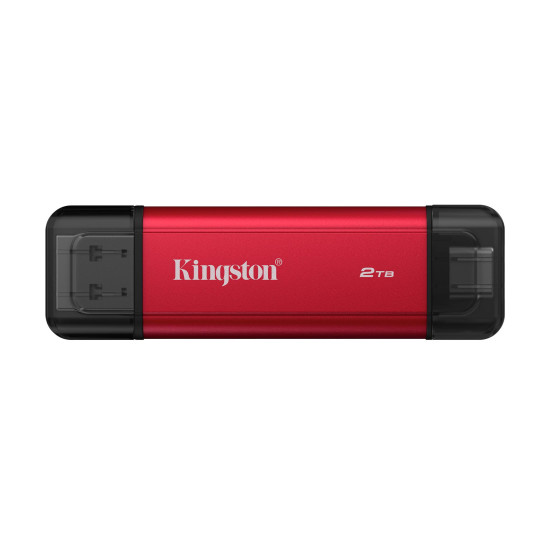 Kingston Dual USB-A/C Portable SSD 2TB - Black/Red