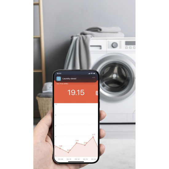 HAMA Смарт мини  WiFi контакт 3680W, 16A с прил. за измерване на ен.консумация