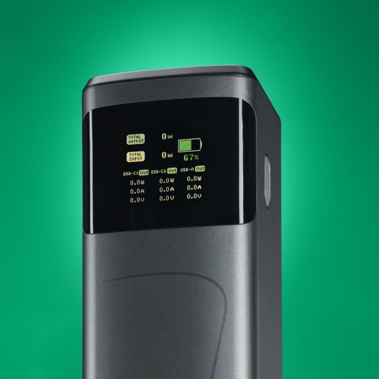 Hama “High Power” Power Pack, 200 W, 24000 mAh, 2x USB-C, USB-A, Quick Charging