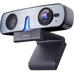 ROCWARE RC08P Webcam 2K, 90 degrees, 4x zoom, USB 2.0, USB-C