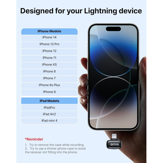 Wireless Microphone System BOYA Mini 2-03 с Lightning