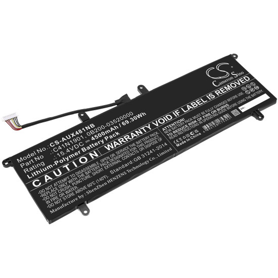 Laptop Battery  ASUS ZenBook 14 UX481F, ZenBook Duo UX481FA, C41N1901 LiPo 15.4V  4500 mAh CAMERON SINO
