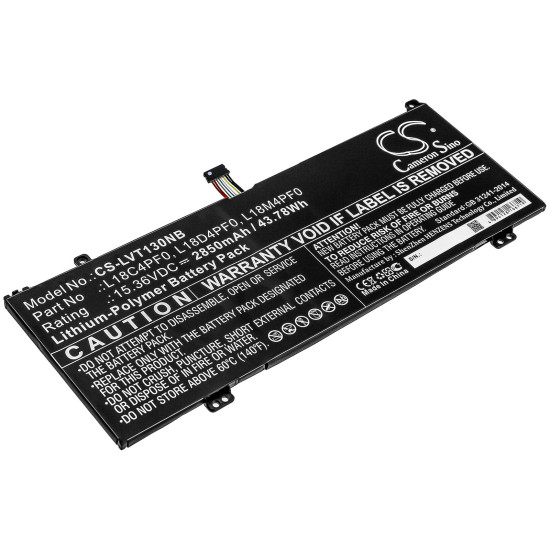 Laptop Battery for  LENOVO ThinkBook 13S-20R9005GSB, ThinkBook 14s-0RS002CAU   L18C4PF0  15.36V  2850 mAh CAMERON SINO