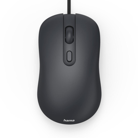 Hama “CM-200” USB Mouse, Optical, 4 Buttons, W/O Click Noise, w. Cable, black