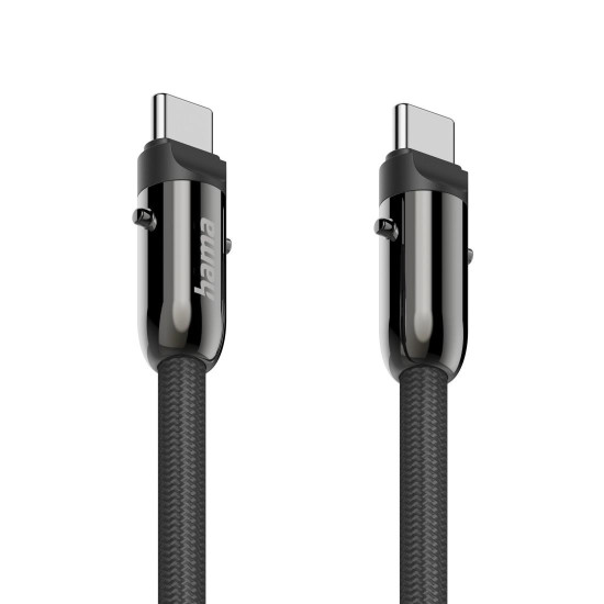 Hama USB-C Cable and Mobile Phone Strap, 2-in-1 Solution, 1.2 m, black